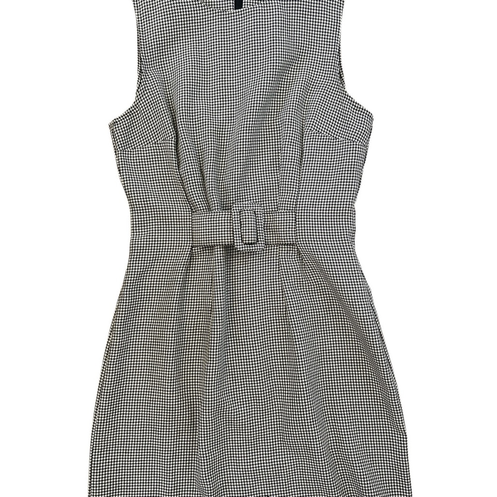 Vintage City Triangles Houndstooth Belted Mini Dress Size 7